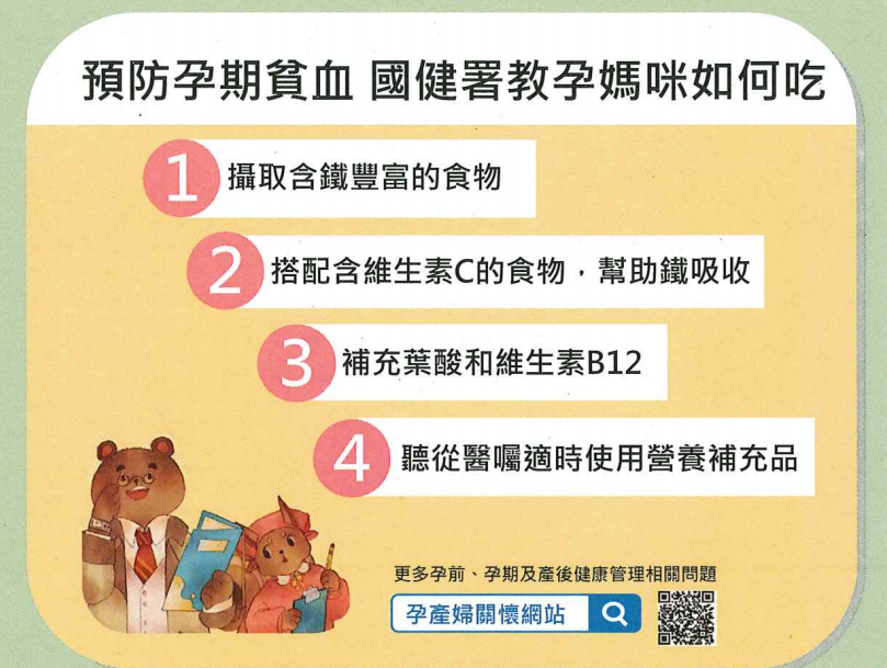 預防孕期貧血 國健署教孕媽咪如何吃